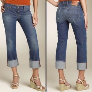 Lucky Brand Dungarees Cuffed Dream Crop